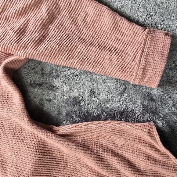 Free People Ribbed Off Shoulder Bodysuit Smoke Rose Medium - Picture 6 of 16